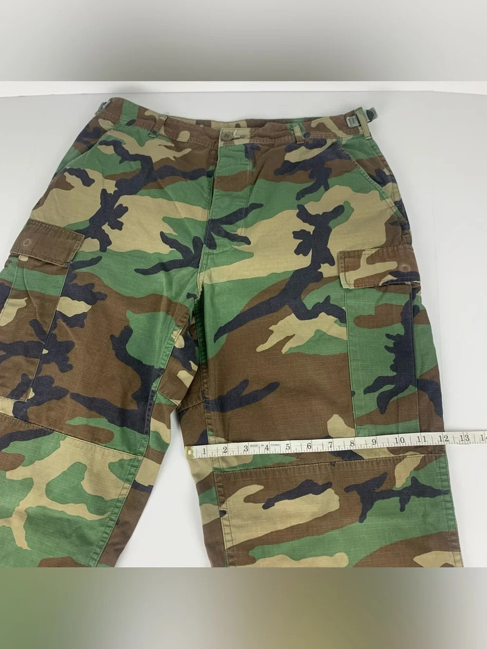 US Army Camo Pants Camouflage Woodland Combat Trousers Military Medium Long